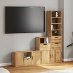 vidaXL Meubles TV 4 Pièces avec rangement ODDA bois de pin massif
