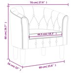 vidaXL Chaise cabriolet bleu foncé velours