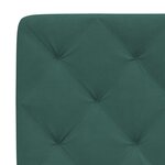 vidaXL Coussin de tête de lit vert foncé 100 cm velours