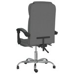 Chaise fauteuil siège pivotante de inclinable de bureau informatique étude foncé tissu gris 02_0024243