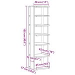 vidaXL Armoire à chaussures vieux bois 28x27x102 cm bois d'ingénierie