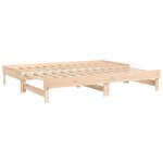 vidaXL Lit coulissant 2x(90x200) cm Bois de pin massif