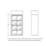 Bloc collectif Leabox 2x4  grade 3  simple face  intérieur  fixation murale  blanc neige ral 9016 finition brillante