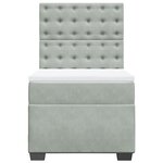 vidaXL Sommier à lattes de lit et matelas Gris clair 80x200 cm Velours