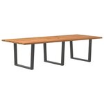 VidaXL Table à manger et bord vivant 280x120x74cm bois massif de chêne