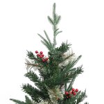 vidaXL Sapin de Noël avec pommes de pin Vert 195 cm PVC et PE