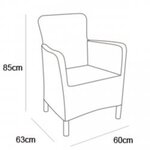Allibert Chaises à dîner de jardin 2 Pièces Trenton Cappuccino