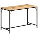 vidaXL Table à manger 110x55x75 cm bois de manguier massif brut et fer