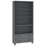 vidaXL Buffet HAMAR Bois massif de pin Gris foncé