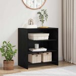 vidaXL Buffet Noir 70 x 41 x 75 cm Bois d'ingénierie