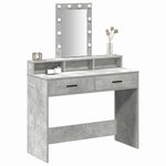 vidaXL Table de Toilette Gris 100 x 41 x 140 cm Bois d'ingénierie