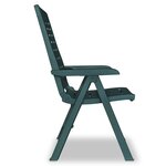 vidaXL Ensemble à manger d'extérieur 5 Pièces Plastique Vert