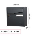 Boîte aux lettres  Préface compact Gris anthracite mat RAL 7016M