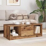 vidaXL Table basse Bois ancien 100 x 50 x 36 cm Bois d'ingénierie