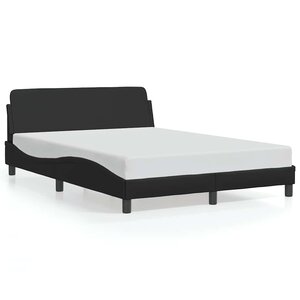 vidaXL Cadre de lit Dover noir 140x200 cm similicuir