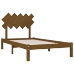 vidaXL Cadre de lit Marron miel 100x200 cm Bois massif