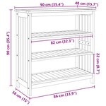 vidaXL Armoire de jardin Marron 75 x 35 x 70cm Bois d'Acacia Massif