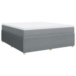 vidaXL Sommier à lattes de lit avec matelas Gris clair 180x200cm Tissu