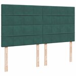 vidaXL Sommier à lattes de lit et matelas Vert foncé 200x200cm Velours