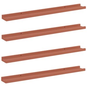 vidaXL Étagère Murale 4 Pièces Rouge 80 x 9 x 3 cm Bois d'ingénierie