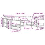 vidaXL Ensemble de canapés d'extérieur 6 pc Naturel et noir