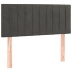vidaXL Sommier à lattes de lit et matelas Gris foncé 90x190 cm Velours