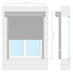 vidaXL Volet roulant aluminium 130x140 cm blanc