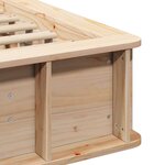 vidaXL Cadre de lit Marron 90 x 200 cm Bois massif en pin