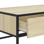 vidaXL Table basse chêne sonoma 100x50x35cm bois d'ingénierie et métal