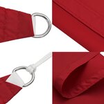 vidaXL Voile de parasol tissu oxford triangulaire 4x4x4 m rouge