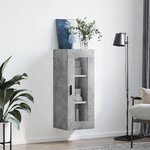 vidaXL Armoire murale gris béton 34 5x34x90 cm