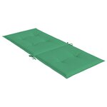 vidaXL Coussins de chaise de jardin à dossier haut lot de 6 vert tissu
