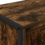 vidaXL Meuble TV Chêne Fumé 140 x 36 x 49.5 cm Bois d'ingénierie