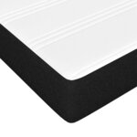 vidaXL Sommier à lattes de lit et matelas Noir 80x200 cm Tissu