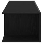 Meuble TV vidaXL avec lumières LED en chêne noir  90x39x30 cm  en bois d'ingénierie