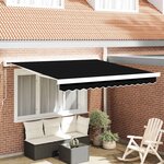 vidaXL Bâche manuelle noire rétractable 300 x 250 cm