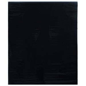 vidaXL Film de fenêtre statique dépoli noir 90x2000 cm PVC