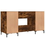 vidaXL Bureau chêne fumé 140x50x75 cm bois d'ingénierie