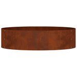 vidaXL Anneau de jardinière Marron 80 x 80 x 20 cm Acier patiné