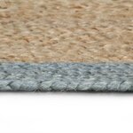 vidaXL Tapis fait à la main Jute avec bord vert olive 150 cm