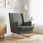 vidaXL Chaise à bascule Gris foncé 62 x 80 x 85 cm tissu