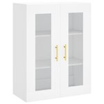 vidaXL Buffet haut Blanc 69 5x34x180 cm Bois d'ingénierie
