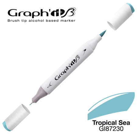 Marqueur manga à l'alcool Graph'it Brush 7230 Tropical Sea