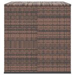vidaXL Boîte à coussins de jardin Résine tressée 145x100x103 cm Marron