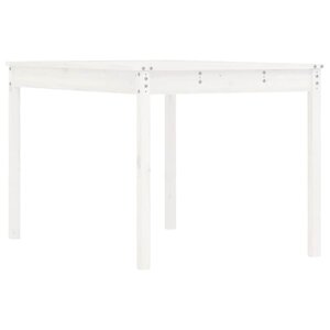 vidaXL Table de jardin blanc 121x82 5x76 cm bois massif de pin