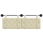 vidaXL Tête de lit suspendue Crème Simili cuir