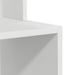 vidaXL Bureau blanc Blanc Panneau d'aggloméré Standard Rangement