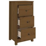 vidaXL Buffets 2 Pièces marron miel 40x35x80 cm bois massif de pin