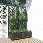 vidaXL Jardinière avec treillis Noir 80x40x121 5 cm PP