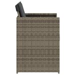 vidaXL Chaises de jardin avec coussins lot de 4 gris résine tressée